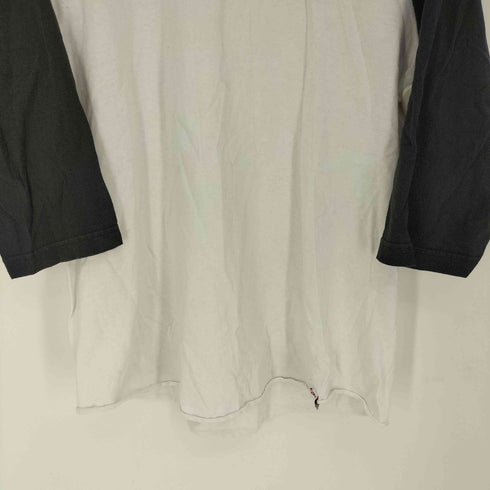 DIAMOND SUPPLY USA製 ロゴプリント ラグランスリーブ クルーネック 七分袖 Tシャツ メンズ import:L