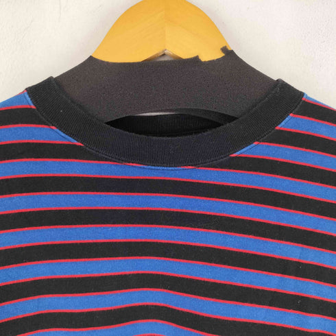 ザブラックアイパッチ THE BLACK EYE PATCH ロゴワッペン ボーダー S/S カットソー メンズ import:L