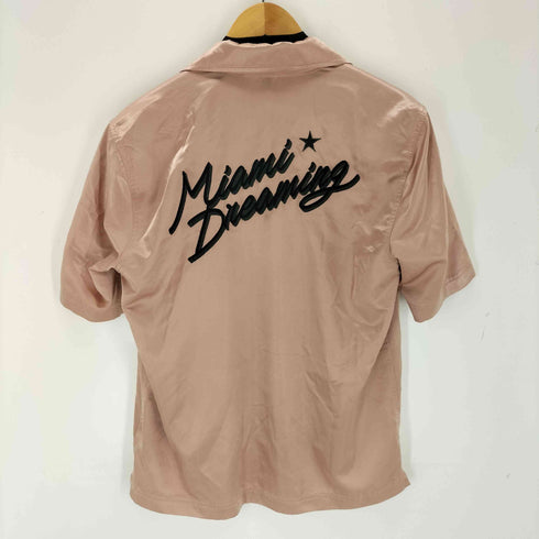 ディーゼル DIESEL 両面刺繍S/Sサテンオープンカラーシャツ レディース M