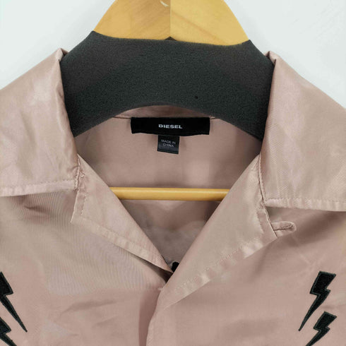 ディーゼル DIESEL 両面刺繍S/Sサテンオープンカラーシャツ レディース M