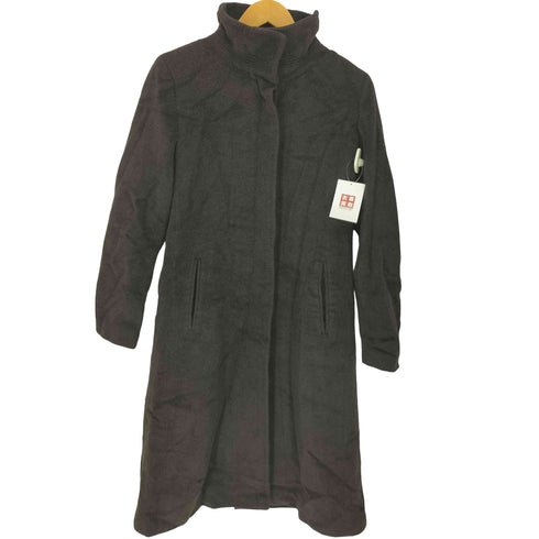 ケーティーキヨコタカセ K.T KIYOKO TAKASE スタンドカラー 比翼 アンゴラ混ウール ロングコート レディース JPN:M