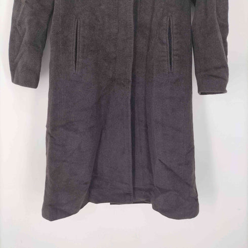 ケーティーキヨコタカセ K.T KIYOKO TAKASE スタンドカラー 比翼 アンゴラ混ウール ロングコート レディース JPN:M