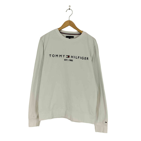 トミーヒルフィガー TOMMY HILFIGER フロント刺繍 クルーネックスウェット メンズ import:L