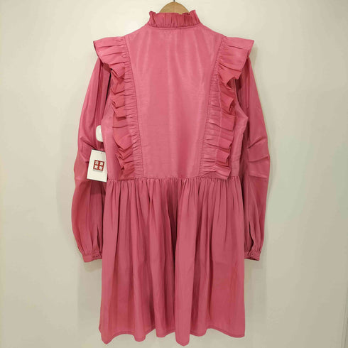 STELLA NOVA Short dress with ruffles 襟 袖 フリル ショート ドレス ワンピース レディース import:XS