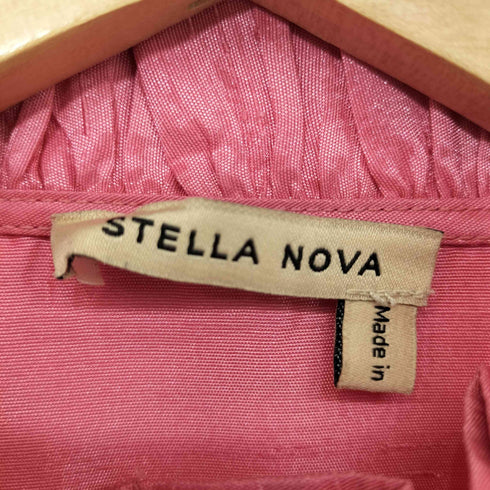 STELLA NOVA Short dress with ruffles 襟 袖 フリル ショート ドレス ワンピース レディース import:XS