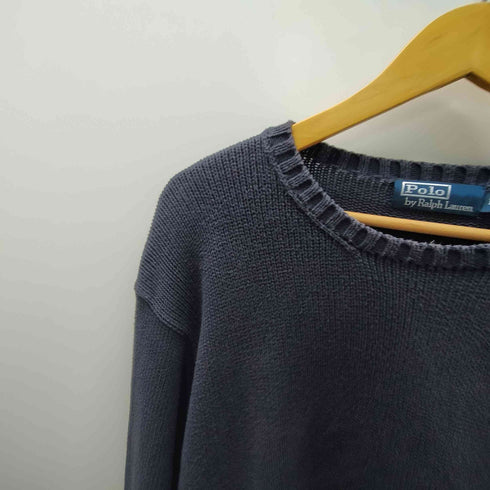 ポロバイラルフローレン Polo by RALPH LAUREN 90S ポニー刺繍 ローゲージ コットン ニット セーター メンズ import:L