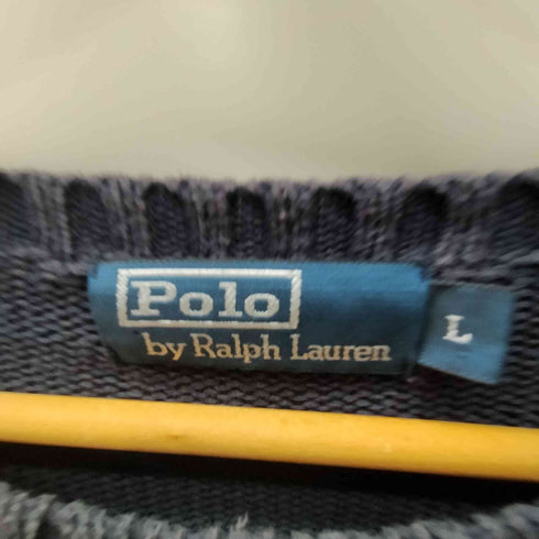 ポロバイラルフローレン Polo by RALPH LAUREN 90S ポニー刺繍 ローゲージ コットン ニット セーター メンズ import:L
