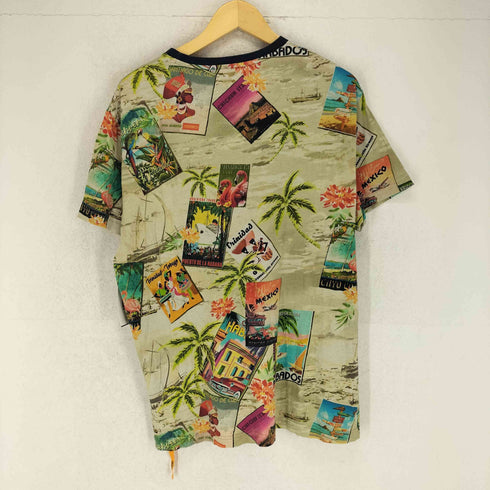 デシグアル Desigual CATON 総柄ロゴ刺繍クルーネックTシャツ メンズ import:L