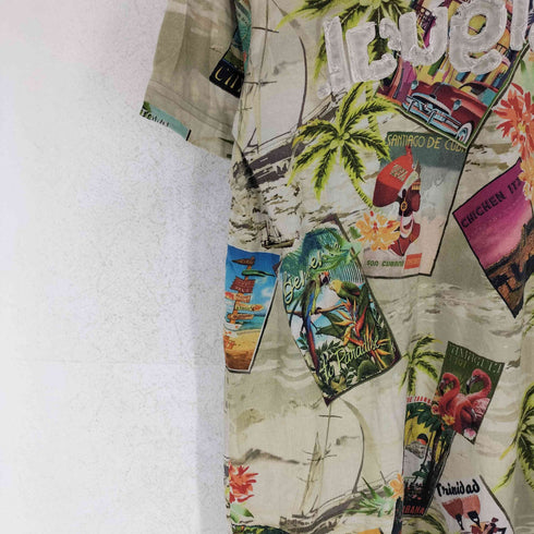 デシグアル Desigual CATON 総柄ロゴ刺繍クルーネックTシャツ メンズ import:L