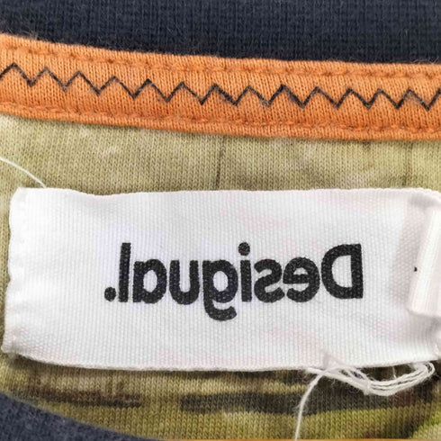 デシグアル Desigual CATON 総柄ロゴ刺繍クルーネックTシャツ メンズ import:L