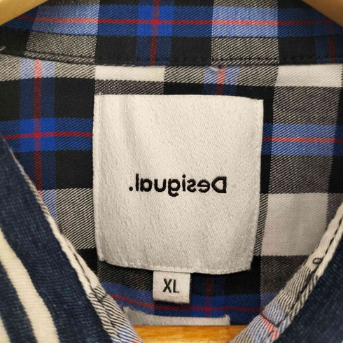 デシグアル Desigual クレイジーパッチワークデザインシャツ メンズ import:XL