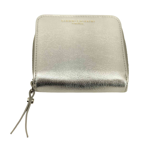 ジャンニキャリーニ GIANNI CHIARINI メタリックシルバー 二つ折り財布 レディース