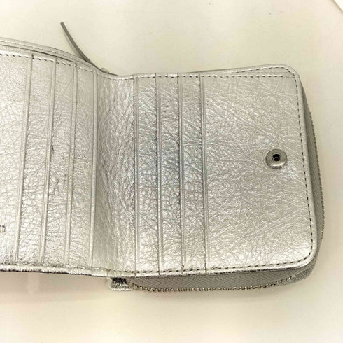 ジャンニキャリーニ GIANNI CHIARINI メタリックシルバー 二つ折り財布 レディース