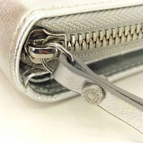 ジャンニキャリーニ GIANNI CHIARINI メタリックシルバー 二つ折り財布 レディース