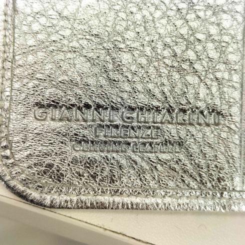 ジャンニキャリーニ GIANNI CHIARINI メタリックシルバー 二つ折り財布 レディース