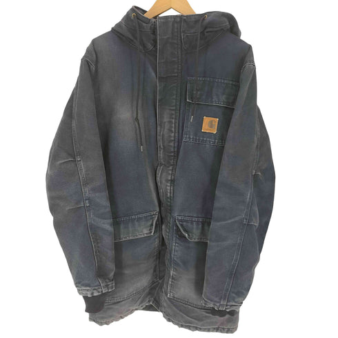カーハート Carhartt 裏地キルティング 比翼ジップ シベリアン パーカー ダック ジャケット メンズ import:L