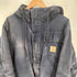 カーハート Carhartt 裏地キルティング 比翼ジップ シベリアン パーカー ダック ジャケット メンズ import:L
