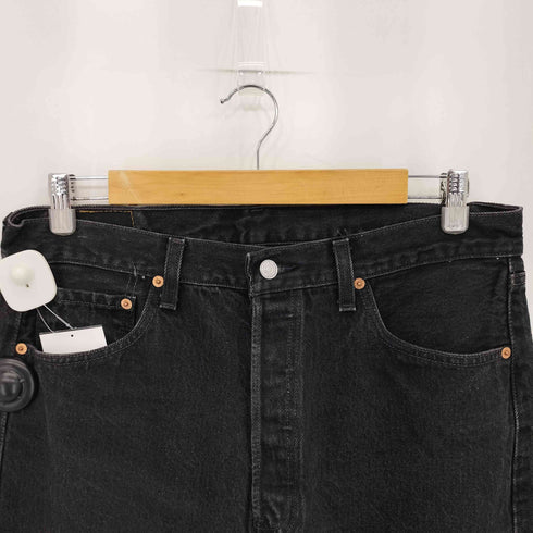 リーバイス Levis 96年製造 USA製 501 刻印522 ボタンフライブラックデニムパンツ メンズ 34×32