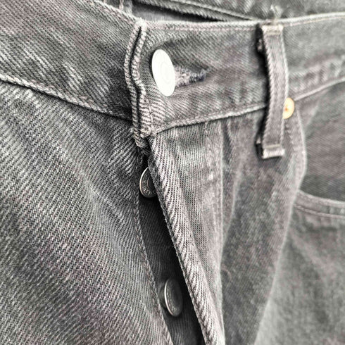 リーバイス Levis 96年製造 USA製 501 刻印522 ボタンフライブラックデニムパンツ メンズ 34×32
