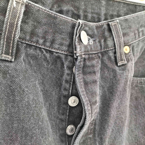 リーバイス Levis 99年製造 USA製 501 刻印524 ボタンフライブラックデニムパンツ メンズ 34×32