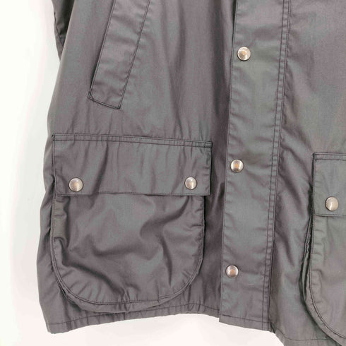Max Hardy & Co チュニジア製 裏地チェック 比翼ジップ オイルドベスト メンズ import:L