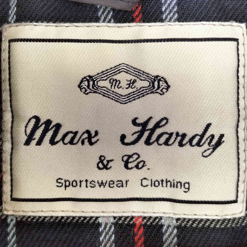 Max Hardy & Co チュニジア製 裏地チェック 比翼ジップ オイルドベスト メンズ import:L