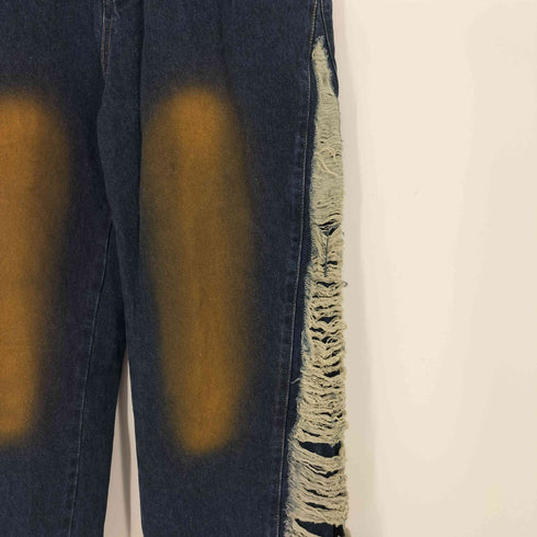 STILL WATER ペイント ダメージ 加工 ワイド デニム パンツ Y2K メンズ JPN:M