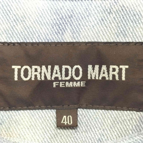 トルネードマートファム TORNADO MART FEMME ブリーチ加工デニムトレンチコート y2k レディース JPN:40