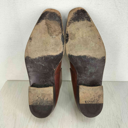バーバリーブラックレーベル BURBERRY BLACK LABEL パンチドキャップトゥシングルモンクストラップシューズ メンズ JPN:26.5
