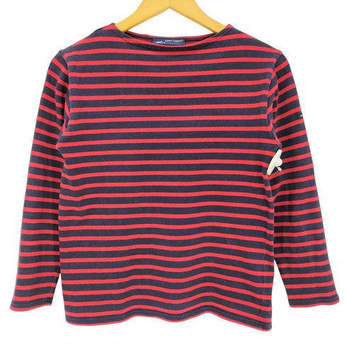 セントジェームス SAINT JAMES ボーダー ボートネック 七分丈 カットソー バスクシャツ レディース 32