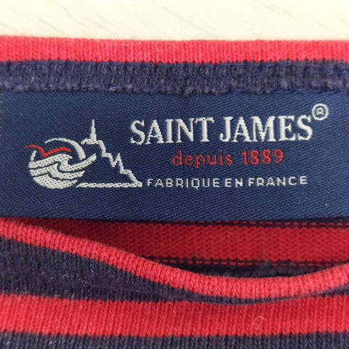 セントジェームス SAINT JAMES ボーダー ボートネック 七分丈 カットソー バスクシャツ レディース 32