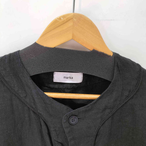 マーカ marka BASE BALL SHIRT - 60/- ORGANIC LINEN ベースボールシャツ リネン メンズ JPN:2