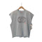happy99 Ecko Unltd メタリック 3D ロゴ カットオフ カスタム クロップド ノースリーブ カットソー メンズ import:L