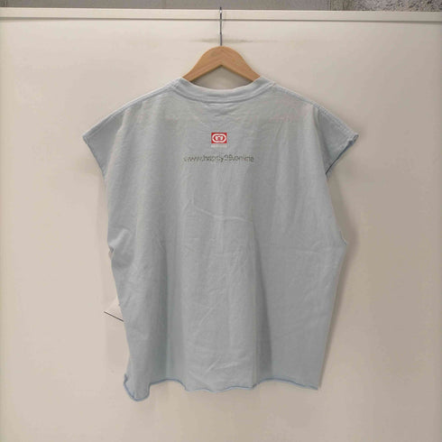 happy99 Ecko Unltd メタリック 3D ロゴ カットオフ カスタム クロップド ノースリーブ カットソー メンズ import:L