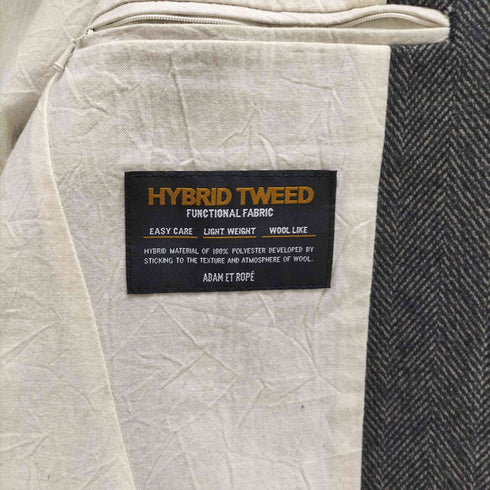 アダムエロペ Adam et Rope Hybrid Tweed ツイード3Bテーラードジャケット メンズ JPN:M