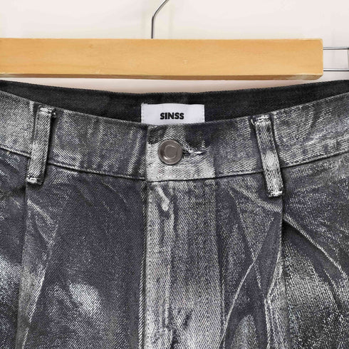 SINSS Foil gradation wide balloon denim / 箔グラデーションワイドバルーンデニム メンズ JPN:S