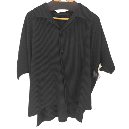 オムプリッセイッセイミヤケ HOMME PLISSE ISSEY MIYAKE ボタンフライ プリーツ シャツ メンズ JPN:3