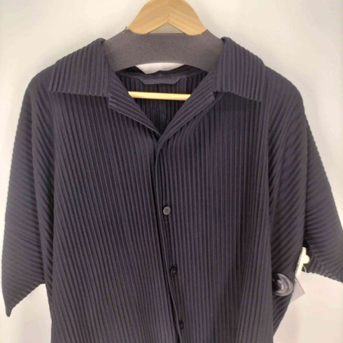 オムプリッセイッセイミヤケ HOMME PLISSE ISSEY MIYAKE ボタンフライ プリーツ シャツ メンズ JPN:3