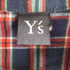 ワイズ Ys クロップドダブルブレストチェックシャツ レディース