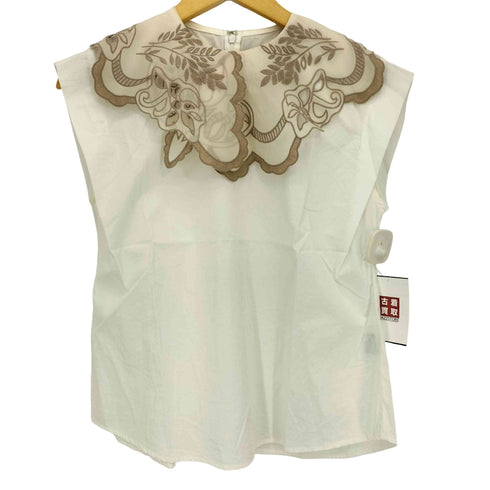 アメリ AMERI SHEER BIG COLLAR BLOUSE レディース FREE