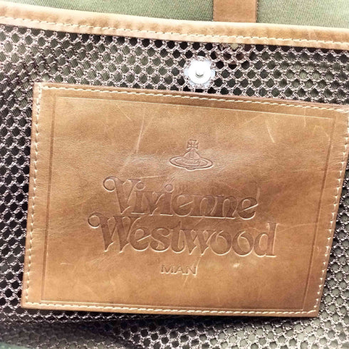 ヴィヴィアンウエストウッドマン Vivienne Westwood MAN レザーパイピング ビッグオーブ ブリーフケース メンズ