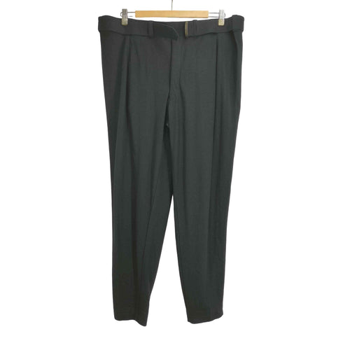 イッセイミヤケメン ISSEY MIYAKE MEN 80S 筆タグ ウール100 ベルテッド スラックスタックパンツ レディース JPN:M