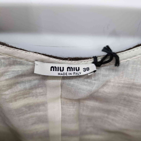 ミュウミュウ miu miu 05SS collection look25 Geometric Dress With Red Beaded Embellished Bust レディース EUR:38
