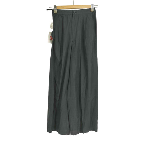 イッセイミヤケ ISSEY MIYAKE 80S 筆タグ コットンレーヨン タックワイドパンツ レディース 9