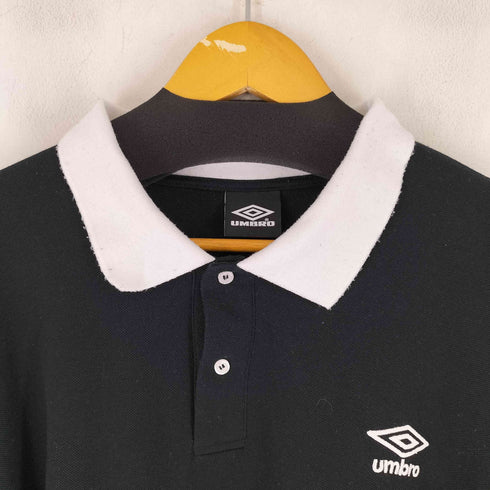 アンブロ UMBRO 別注コラボ オーバーサイズ鹿の子ワンポイントロゴ刺繍半袖ポロシャツ メンズ JPN:XL