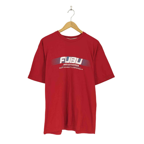 フブ FUBU フロントプリントクルーネックTシャツ メンズ import:M