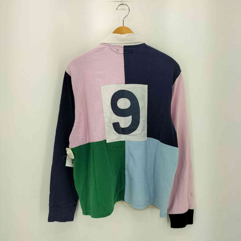 ポロバイラルフローレン Polo by RALPH LAUREN 90s 背番号 L/S マルチカラー ラガーシャツ メンズ import:L