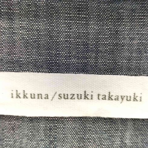 スズキタカユキ suzuki takayuki バンドカラー デニムシャツワンピース オーガニックコットン レディース