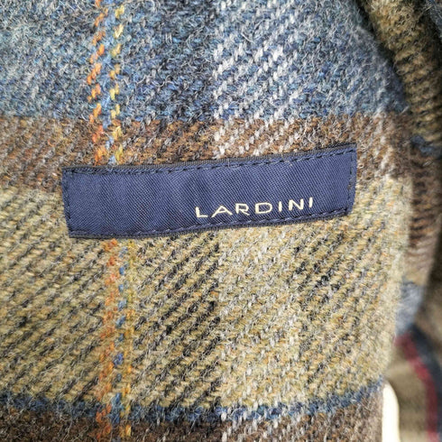 ラルディー二 LARDINI イタリア製 ウール100 チェック テーラードジャケット メンズ UK:36