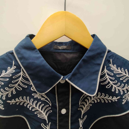COOFANDY ヨーク 刺繍 デザイン L/S ウエスタン シャツ メンズ import:L